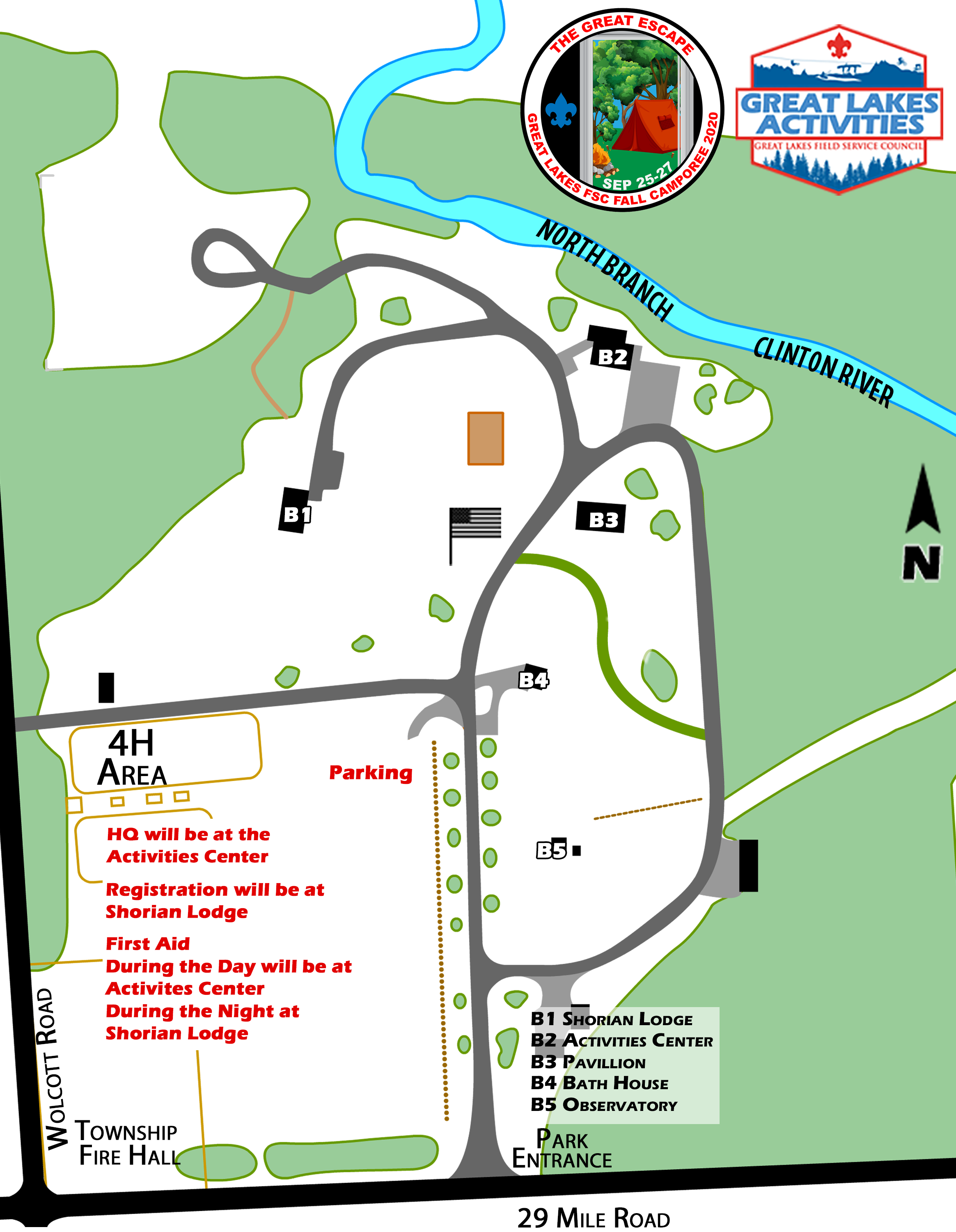 Fall Camporee East Map Great Lakes Divison Activities
